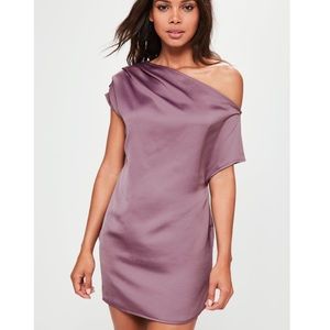 Lavender off the shoulder dress